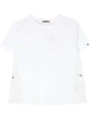 [Herno] Herno-T-Shirt In Jersey Di Cotone E New Techno TaffetÀ-Donna 46 IT