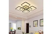 LED Modern Ceiling Light,8 Rectangle Lights, 96W, (Black , White)