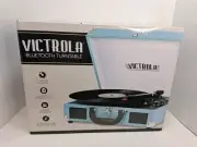Victrola Journey 3-Speed Bluetooth Suitcase Record Player Blue New