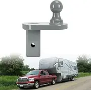PSLER 4" Offset Gooseneck Hitch Ball Extender for Flatbed Trailer, RV, Trucks - GNXA4085 Compatible - Heavy Duty Gooseneck Hitch Ball