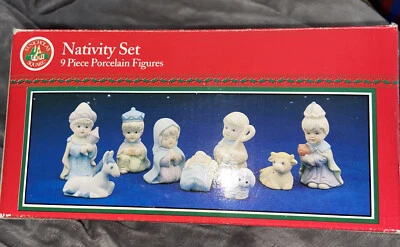 St Nicholas Square 9 Piece Porcelain Nativity Set