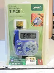 NEW Orbit 27729 Single-Outlet Hose Watering Timer - Blue & Gray