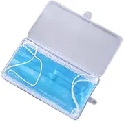 Portable Disposable Face Mask Storage Box Holder Transparent Travel Case Hygienic Container (Large (3pcs))