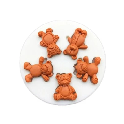 5-connect Bear Chocolate Fondant Mold Diy Baking Manual Light Clay Mold