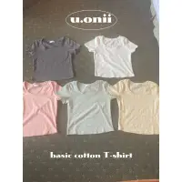 在飛比找蝦皮購物優惠-uonii basic cotton t (5 colors