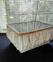 JUMBO Bird CAGE Seed Catcher Skirt "Light Gray"