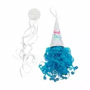 Gender Reveal Pull String Streamers-Blue, Party Decor, 6 Pieces