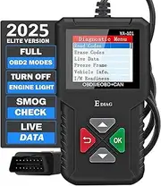 EDIAG 2023 Ver. OBD2 Scanner YA-101 Auto Code Reader for Check Engine Light,O2 Sensor,EVAP Test,On-Board Monitor Test,Smog Check,OBD2 Diagnostic Scan Tool for All OBD2 Cars Since 1996-Upgrade Version