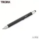 德國TROIKA工程筆5合1多功能原子筆PIP20系列(觸控/起子/尺/水平儀/圓珠筆)隨身工具筆-黑色 黑色