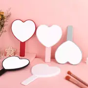 1Pcs Heart-Shaped Travel Handheld Mirror Cosmetic Hand Mirror with Handle Mak===