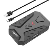 Gaming Keyboard Mouse Converte,4 in 1 Gaming Keyboard Mouse Converter Combo for Androidphone P8 Black