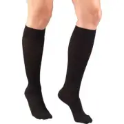 Truform Compression Socks 10-20 mmHg Women's Knee High Trouser Sock (Small, Blac