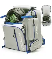 Ski Boots Bag Backpack 65L, Fully Padded Ski Snowboard Gear Bag Travel Backpa...