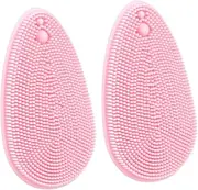 VICASKY 2pcs Silicone Facial Cleansing Brush Gentle Face Massager for Deep Cleaning and Exfoliation for Sensitive Skin Durable and Practical Pink