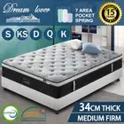 Queen Double King Single Mattress Bed Pocket Spring Medium Foam DREAM LOVER