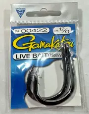 New Gamakatsu 12/0 Live Bait Heavy Duty Hooks 5 Packs 00422