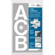 Chartpak 3-inch White Stick-on Vinyl Capital Letters Only (01076), 1 PACK