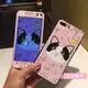 iPhone7/7plus/6/6s/6plus/6splus 可愛「花朵貓咪」 奈米防爆玻璃鋼化膜+手機殼 M區