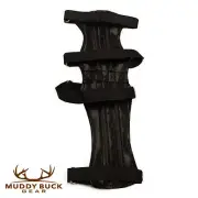 Muddy Buck Gear Black Leather 4 Strap Hook & Loop Arm Guard