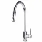 Chrome Round Pull Out 2 Mode Swivel Kitchen Mixer Laundry Tall Basin Sink Tap