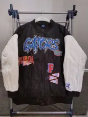 Florida Gators Varsity Bomber Style Jacket Embroidered Button Up Water Proof L