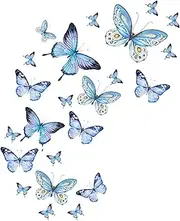 Glow-in-The-Dark Butterfly Wall Stickers - Self-Adhesive Luminous Stars Decoration, Fluorescent Butterflies for Children's Room, Living Room & Bedroom, PVC Decorative Butterflies