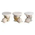 Bear Statue Side Table End Table Round Storage Tray Modern Bedside Cupboard Sofa