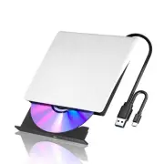 External DVD Drive, CD ROM +/-RW Portable CD Burner, USB 3.0 Type-C CD/DVD Wr...
