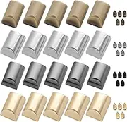 OTOTEC 20PCS Zipper Stopper 15.3x11mm Zinc Alloy Zip End Stop Lock Tail Plug Used for Bag Zipper Bottoms DIY Craft Wallets Light Gold/Gun Black/Silver/Bronze