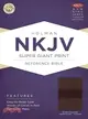 Holy Bible ― New King James Version Super Giant Print Reference Bible, Brown/Chocolate, Leathertouch