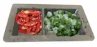 Melamine Sauce Dish Plate 2-Divided Compartment Condiments Rectangular Reusable