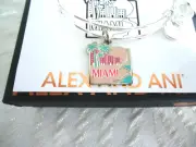 Alex and Ani MIAMI Shiny Silver Charm Bangle New W/Tag Card & Box