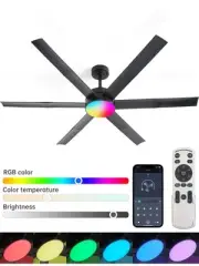 60" Ceiling Fan with Dimmable LED Light For up to 400sq. ft. Area, Works for ...