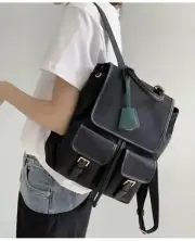 NWT Tory Burch Black Backpack Canvas Bag Women Unisex