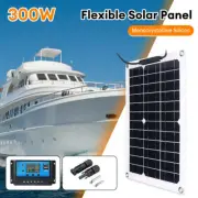 300W Solar Panel Kit 100A Controller 12V Battery Charger Dual USB Caravan Boat