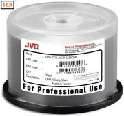 100-Pak JVC PRO (Ritek Pro) 16X 4.7GB Shiny-Silver Top DVD-R's in Cakebox