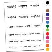 Great Barracuda Toothy Fish Temporary Tattoo Water Resistant Set