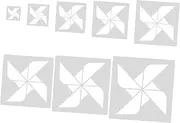 SEWACC 8pcs Large Windmill Stencils for Creative Painting and Drawing Plastic Templates for Home Decor and Garden Decoration for Family Activities