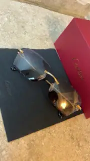 Cartier Buffs Diamond Cut Purple Tint Sunglasses