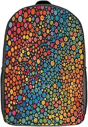 [WUSHAUALNS] School Bags Colored Particles Backpacks Kids School Backpack School Bag 3D Printed Cartoon Anime School Bags for Boys Elementary and Middle School Students 17inch