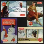 3m 1995 Smith's 'Coca-Cola 1995 Phone Home Free' Promo Coke Set of 4 Phone Card