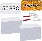 50 Pcs Sublimation Name Tags 1.5 x 3 Inch DIY Blank ID Name Badge with Round Corners Pin Custom Personalized Sublimation Name Tag for School, Office Blank Name Tags