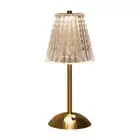 - Crystal Table Lamp 3 Colors LED Dimmable Touch Desk Lamps Bar Decoration (A)