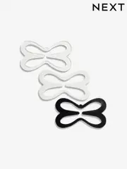 Black/White/Clear Racer Back Clips Three Pack (363270) | $8