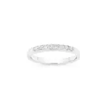 Silver Channel-set Cz Anniversary Ring Size S in Clear
