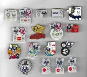 Visa, Coke, Toyota, And More Tokyo 2020 Olympic Sponsor Logo & Mascot 17 Pin Set