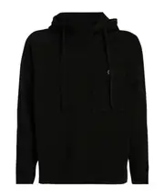 Ten C Long Sleeved Drawstring Hoodie S,M Black