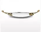 Lunares - Silver & Gold Wishbone Serving Platter - Large