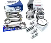 FOR HONDA B16 B16A B16A2 B16A3 EAGLE CONNECTING RODS WISECO PISTONS 81.5MM 11.0