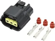 BIZOCA 174357-2/368523-1 174359-2 3-pin 1JZ-GTE 2JZ-GTE-TPS Throttle Sensor Connector Plug for Brake Position Sensor(Dark Grey)